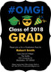 Blue Class of Emoji Graduation Invitations Image 3 of 5